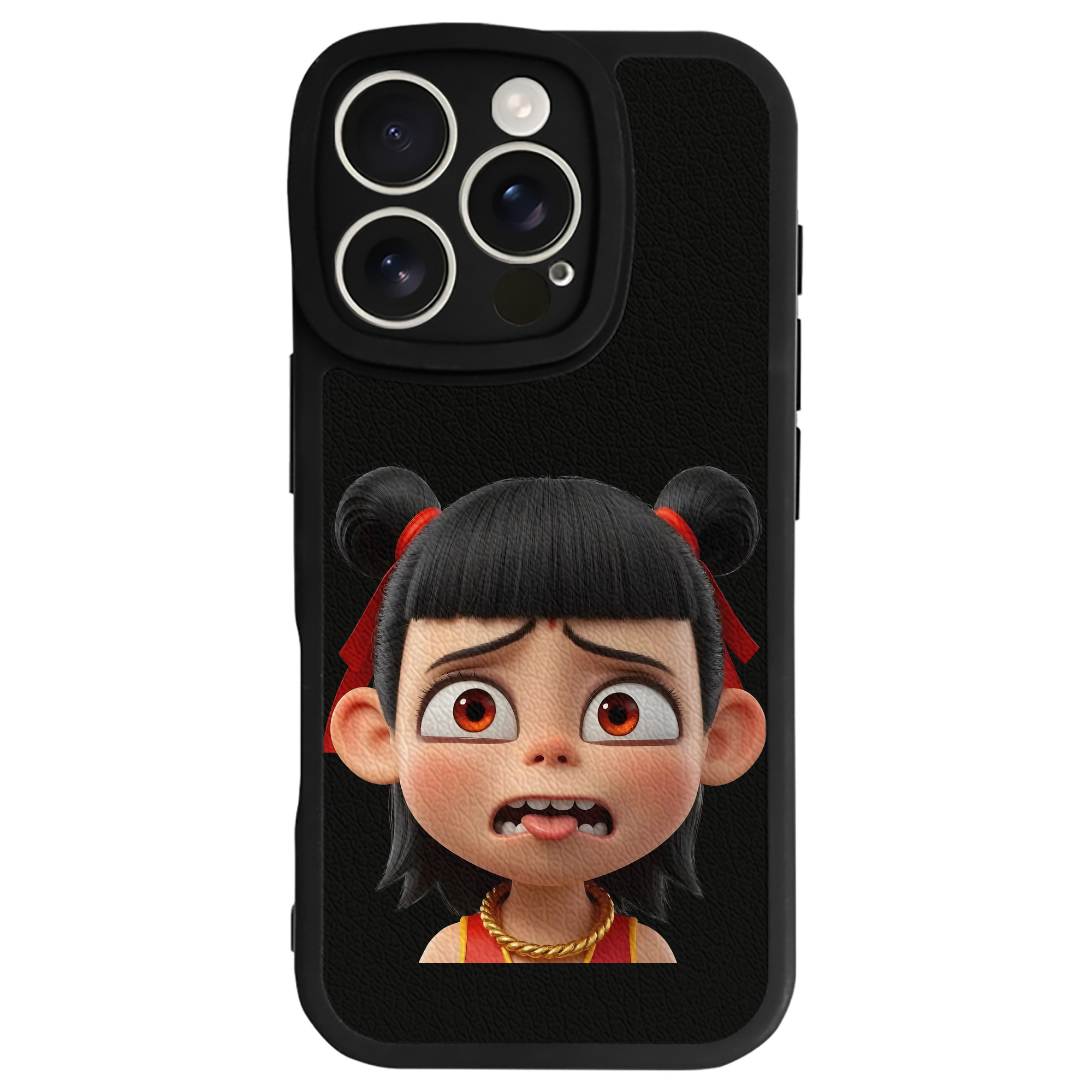 （画像用） Ne Zha 2 ナタ 魔童の大暴れ 【iPhone 16シリーズ対応】シリコンスマホケース（レザー調） 材質：シリコン